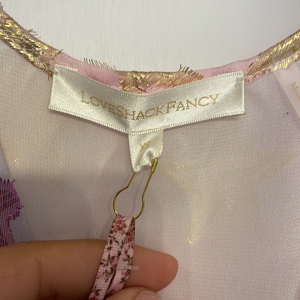 NWT LoveShackFancy Aneesha dress multi-sized lurex star print - Picture 7 of 12